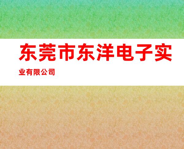 东莞市东洋电子实业有限公司