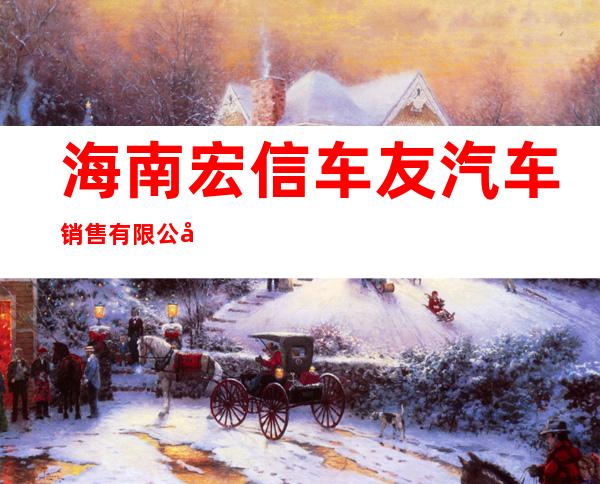 海南宏信车友汽车销售有限公司