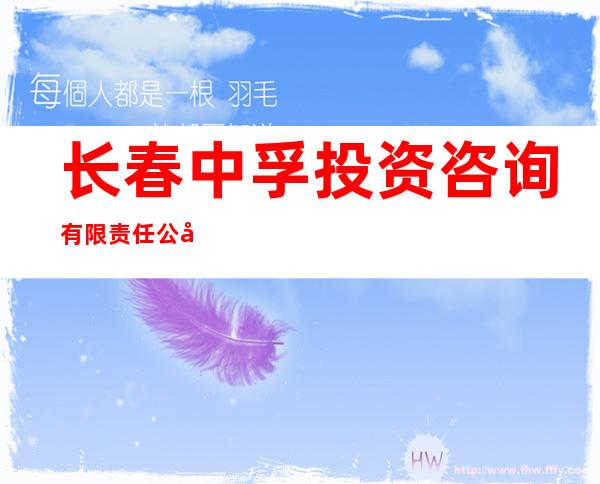 长春中孚投资咨询有限责任公司